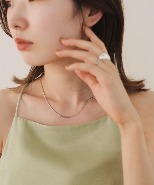 Kastane（カスタネ）の「【fiw.】スネークチェーンネックレス/サージカルステンレス（ネックレス・レディース・シルバー・FREE）」の10枚目の写真