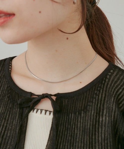 Kastane（カスタネ）の「【fiw.】スネークチェーンネックレス/サージカルステンレス（ネックレス・レディース・シルバー・FREE）」の2枚目の写真
