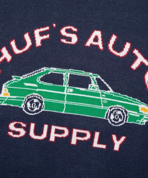 HUF(ハフ)の「CHOP SHOP CREW SWEATER / HUF セーター ニット(ニット/セーター・メンズ・ヘザーグレー/ネイビー・SMALL/MEDIUM/LARGE/X-LARGE/XX-LARGE/X-SMALL)」の6枚目の写真