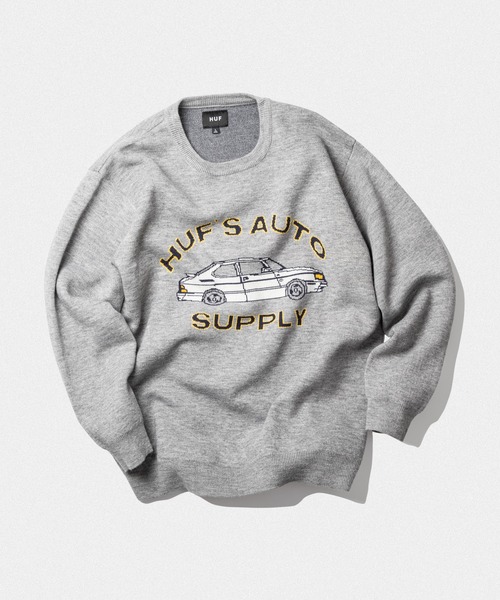 HUF(ハフ)の「CHOP SHOP CREW SWEATER / HUF セーター ニット(ニット/セーター・メンズ・ヘザーグレー/ネイビー・SMALL/MEDIUM/LARGE/X-LARGE/XX-LARGE/X-SMALL)」の15枚目の写真