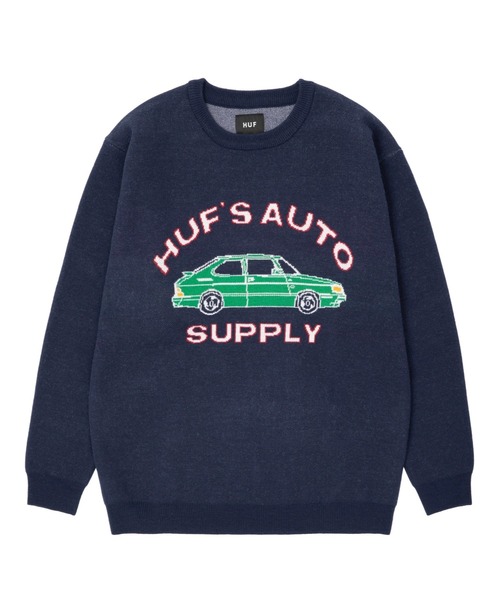 HUF(ハフ)の「CHOP SHOP CREW SWEATER / HUF セーター ニット(ニット/セーター・メンズ・ヘザーグレー/ネイビー・SMALL/MEDIUM/LARGE/X-LARGE/XX-LARGE/X-SMALL)」の14枚目の写真