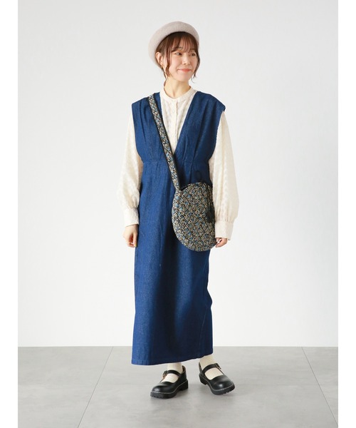 ehka sopo（エヘカソポ）の「ジャカードシアーシャツ（シャツ/ブラウス・レディース・ブラック/キナリ/オフホワイト・ﾌﾘ-）」の7枚目の写真