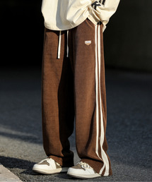 EFFECTION（エフェクション）の「【neos】ワイドシルエット ロゴ ライン カルゼ スウェット パンツ（スウェットパンツ）」