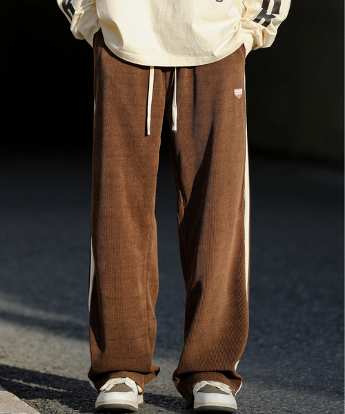 neos（ネオス）の「【neos】ワイドシルエット ロゴ ライン カルゼ スウェット パンツ（スウェットパンツ・メンズ・ブラック/アイボリー/ブラウン・MEDIUM/LARGE/X-LARGE）」の12枚目の写真