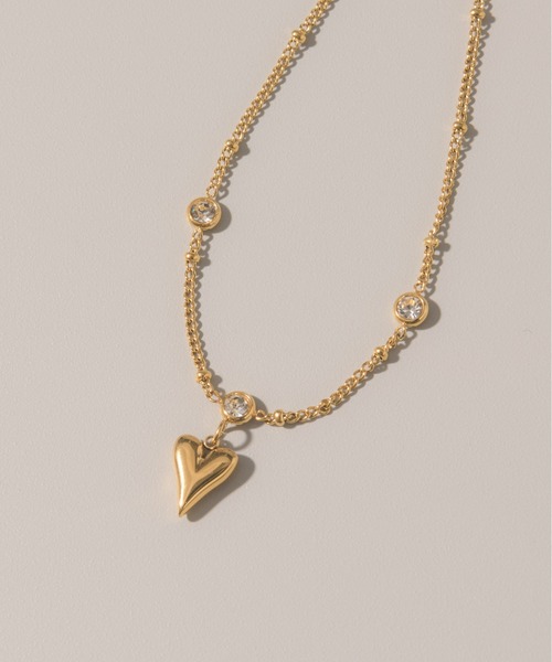 muku(ムク)の「金属アレルギー対応 ジルコンストーンハートアンクレット/サージカルステンレス/316L(アンクレット・レディース・ゴールド・FREE)」の7枚目の写真