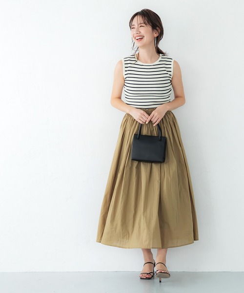 coca(coca)(コカ)の「ニットノースリーブトップス(タンクトップ・レディース・B/ブラック/ベージュ/A・S/M/L)」の16枚目の写真
