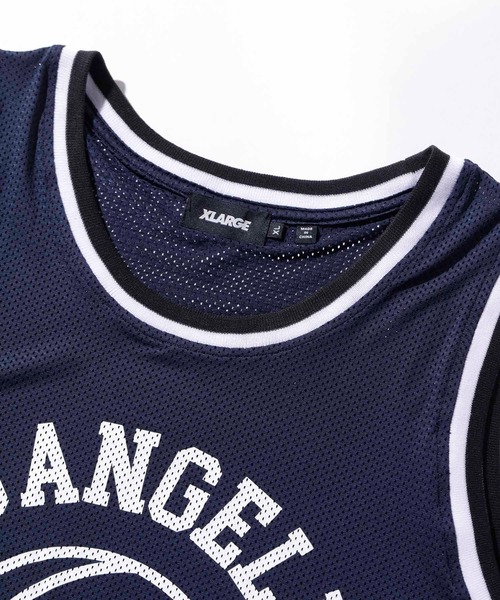 XLARGE(エクストララージ)の「XL BASKETBALL JERSEY(Tシャツ/カットソー・メンズ・ホワイト/ネイビー・M/L/XL)」の4枚目の写真