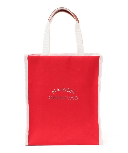 MAISON CANVVAS(メゾンキャンバス)の「【SHIPS any一部別注カラー】MAISON CANVVAS: キャンバス ミニ トートバッグ(トートバッグ・レディース・レッド/オフホワイト・ONE SIZE)」の5枚目の写真