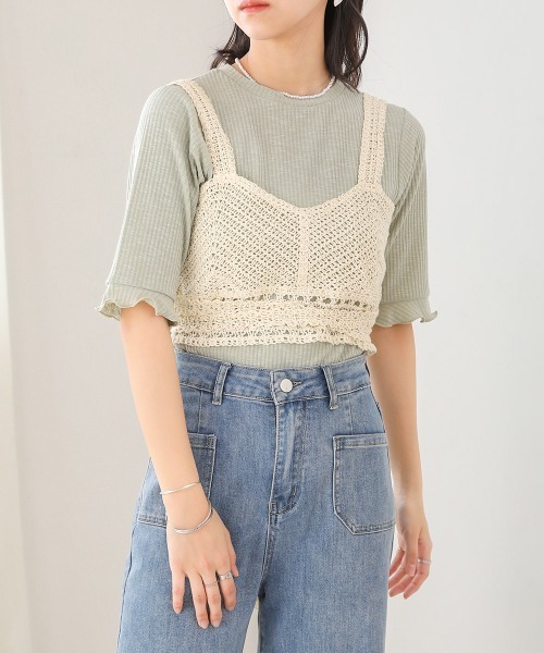 Bab(バブ)の「ビスチェセットシアーボリュームスリーブワンピース(ワンピース・レディース・ピンク/グレイッシュベージュ・M)」の19枚目の写真