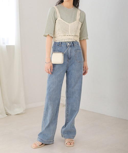Bab(バブ)の「ビスチェセットシアーボリュームスリーブワンピース(ワンピース・レディース・ピンク/グレイッシュベージュ・M)」の20枚目の写真