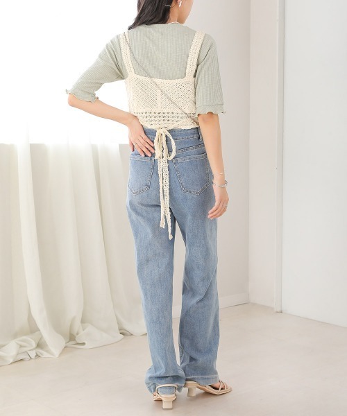 Bab(バブ)の「ビスチェセットシアーボリュームスリーブワンピース(ワンピース・レディース・ピンク/グレイッシュベージュ・M)」の21枚目の写真
