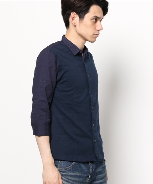 OUTLET（アウトレット）の「【Ciaopanic】天竺キリカエシャツ7S（シャツ/ブラウス・メンズ・ネイビー・MEDIUM/LARGE）」の6枚目の写真