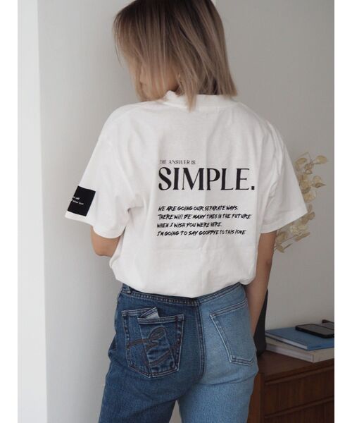 EVRIS（エヴリス）の「SIMPLEロゴBIG Tシャツ（Tシャツ/カットソー・レディース・ブラック/グレー/ホワイト・FREE）」の5枚目の写真