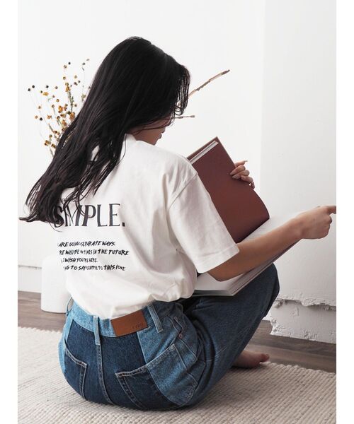 EVRIS（エヴリス）の「SIMPLEロゴBIG Tシャツ（Tシャツ/カットソー・レディース・ブラック/グレー/ホワイト・FREE）」の13枚目の写真