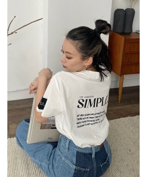 EVRIS（エヴリス）の「SIMPLEロゴBIG Tシャツ（Tシャツ/カットソー・レディース・ブラック/グレー/ホワイト・FREE）」の14枚目の写真