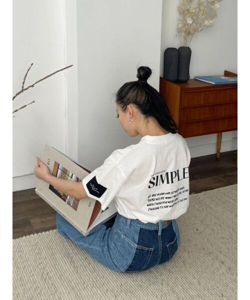 EVRIS（エヴリス）の「SIMPLEロゴBIG Tシャツ（Tシャツ/カットソー・レディース・ブラック/グレー/ホワイト・FREE）」の15枚目の写真