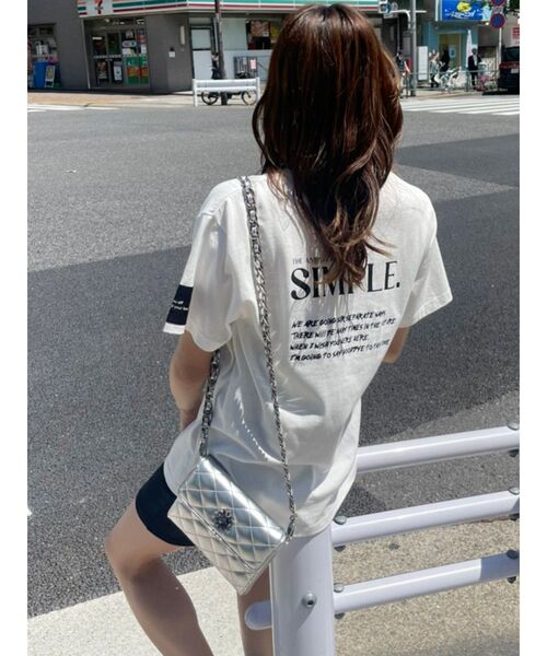 EVRIS（エヴリス）の「SIMPLEロゴBIG Tシャツ（Tシャツ/カットソー・レディース・ブラック/グレー/ホワイト・FREE）」の22枚目の写真