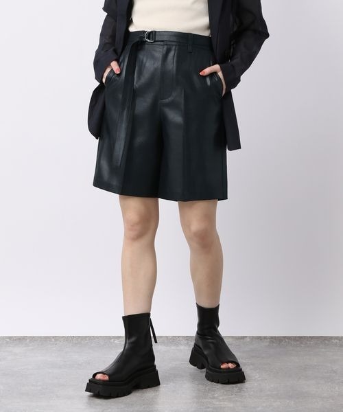 JEANASIS(ジーナシス)の「ベルトツキシレーハーフパンツ/195782(その他パンツ・レディース・ブラック系その他/ベージュ系その他・FREE)」の2枚目の写真