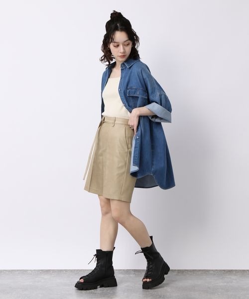 JEANASIS(ジーナシス)の「ベルトツキシレーハーフパンツ/195782(その他パンツ・レディース・ブラック系その他/ベージュ系その他・FREE)」の12枚目の写真