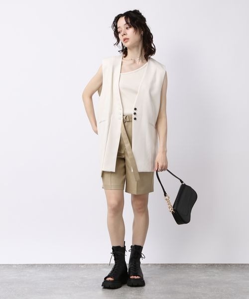 JEANASIS(ジーナシス)の「ベルトツキシレーハーフパンツ/195782(その他パンツ・レディース・ブラック系その他/ベージュ系その他・FREE)」の13枚目の写真