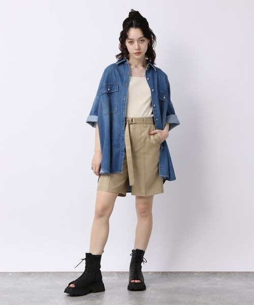 JEANASIS(ジーナシス)の「ベルトツキシレーハーフパンツ/195782(その他パンツ・レディース・ブラック系その他/ベージュ系その他・FREE)」の11枚目の写真