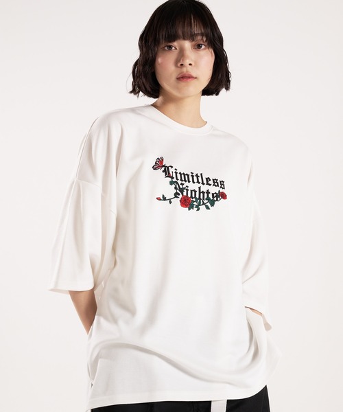 JACKROSE（ジャックローズ）の「JE-バタフライ＆フラワー・刺繍-TEE（T