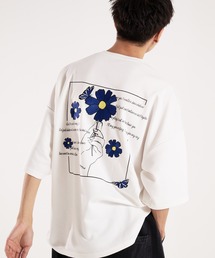 JE-バタフライ＆フラワー・刺繍-TEE