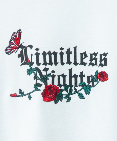 JACKROSE（ジャックローズ）の「JE-バタフライ＆フラワー・刺繍-TEE（Tシャツ/カットソー・メンズ・ホワイト/ブラック系その他2/パープル/ブラック/ホワイト系その他2/ピンク・M/L）」の8枚目の写真