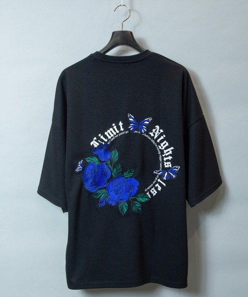 JACKROSE（ジャックローズ）の「JE-バタフライ＆フラワー・刺繍-TEE（Tシャツ/カットソー・メンズ・ホワイト/ブラック系その他2/パープル/ブラック/ホワイト系その他2/ピンク・M/L）」の11枚目の写真