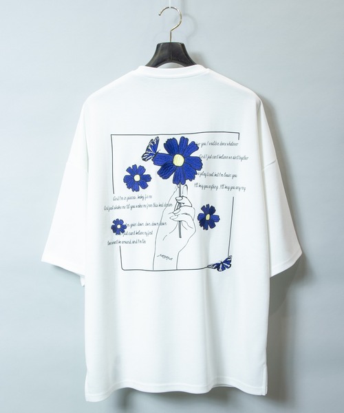 JACKROSE（ジャックローズ）の「JE-バタフライ＆フラワー・刺繍-TEE（Tシャツ/カットソー・メンズ・ホワイト/ブラック系その他2/パープル/ブラック/ホワイト系その他2/ピンク・M/L）」の10枚目の写真