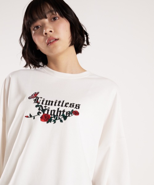 JACKROSE（ジャックローズ）の「JE-バタフライ＆フラワー・刺繍-TEE（Tシャツ/カットソー・メンズ・ホワイト/ブラック系その他2/パープル/ブラック/ホワイト系その他2/ピンク・M/L）」の20枚目の写真