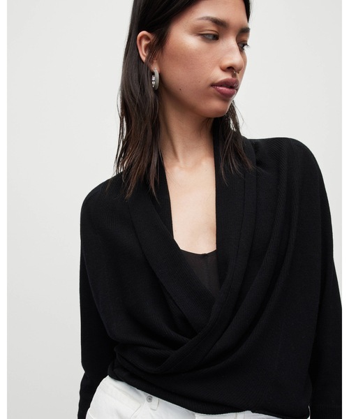 ALLSAINTS（オールセインツ）の「WASSON PIRATE CARDIGN | WASSON PIRATE カーディガン（カーディガン/ボレロ・レディース・ブラック・S/M/XS）」の2枚目の写真