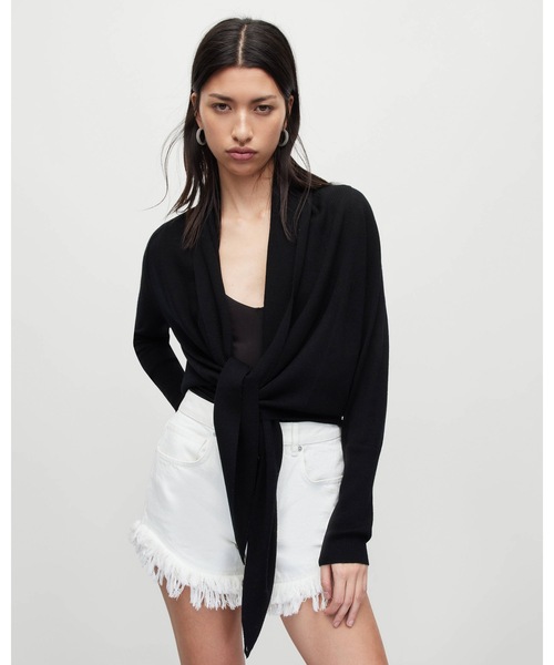 ALLSAINTS（オールセインツ）の「WASSON PIRATE CARDIGN | WASSON PIRATE カーディガン（カーディガン/ボレロ・レディース・ブラック・S/M/XS）」の4枚目の写真