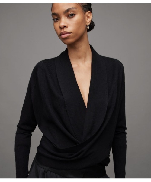 ALLSAINTS（オールセインツ）の「WASSON PIRATE CARDIGN | WASSON PIRATE カーディガン（カーディガン/ボレロ・レディース・ブラック・S/M/XS）」の12枚目の写真