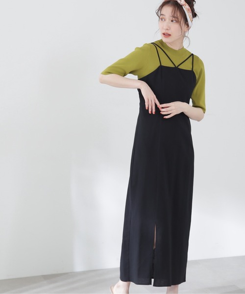 N.(N. Natural Beauty Basic)(エヌエヌナチュラルビューティーベーシック)の「◆コットンレーヨンキャミワンピース(ワンピース・レディース・オフホワイト/ブラック/ベージュ・MEDIUM)」の21枚目の写真