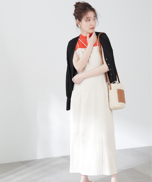N.(N. Natural Beauty Basic)(エヌエヌナチュラルビューティーベーシック)の「◆コットンレーヨンキャミワンピース(ワンピース・レディース・オフホワイト/ブラック/ベージュ・MEDIUM)」の20枚目の写真