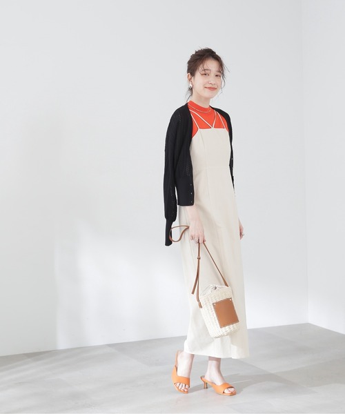 N.(N. Natural Beauty Basic)(エヌエヌナチュラルビューティーベーシック)の「◆コットンレーヨンキャミワンピース(ワンピース・レディース・オフホワイト/ブラック/ベージュ・MEDIUM)」の17枚目の写真