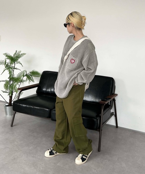 sedacle（セダクル）の「ポケットメッシュニットプルオーバー（ニット/セーター・メンズ・アイボリー/ブルー/ブラック/ライトグレー/ピンク・LARGE/MEDIUM）」の18枚目の写真