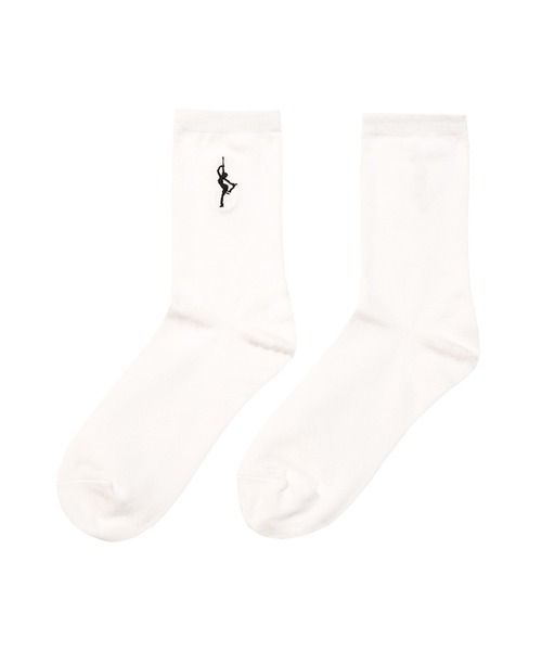 bonjour records（ボンジュールレコーズ）の「【Richardson/リチャードソン】 Batgirl Socks バットガールソックス（ソックス/靴下・メンズ・ブラック/ホワイト・S）」の3枚目の写真