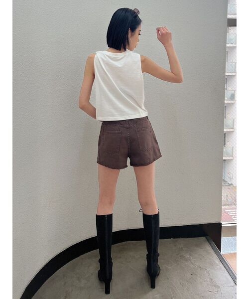 GYDA(ジェイダ)の「PROCESSING LOGOショートLOOSE タンクトップ(タンクトップ・レディース・オフホワイト/ブラック・FREE)」の19枚目の写真