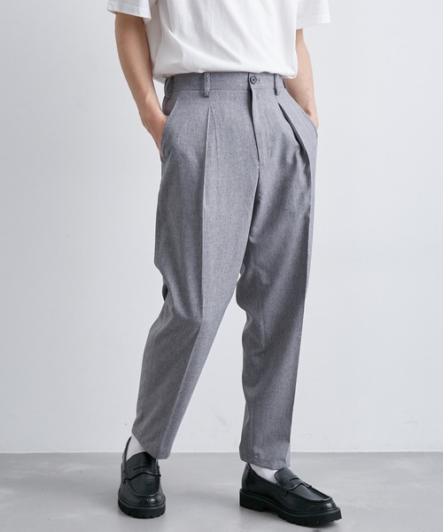 JUNRED(ジュンレッド)の「セットアップ対応/軽量・イージーケア/AIRYFLOATリラックススリムパンツ(スラックス・メンズ・ブラック/ライトグレー/ベージュ・L/LL/M/S)」の3枚目の写真