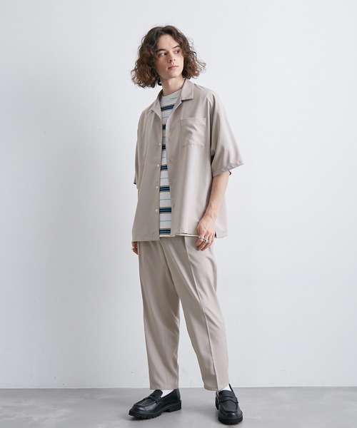 JUNRED(ジュンレッド)の「セットアップ対応/軽量・イージーケア/AIRYFLOATリラックススリムパンツ(スラックス・メンズ・ブラック/ライトグレー/ベージュ・L/LL/M/S)」の14枚目の写真