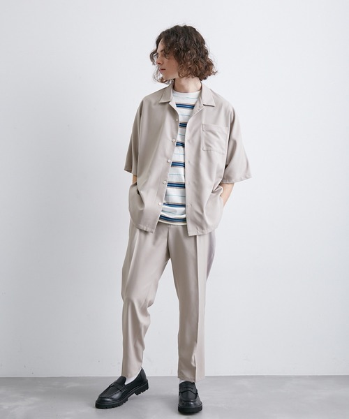 JUNRED(ジュンレッド)の「セットアップ対応/軽量・イージーケア/AIRYFLOATリラックススリムパンツ(スラックス・メンズ・ブラック/ライトグレー/ベージュ・L/LL/M/S)」の15枚目の写真
