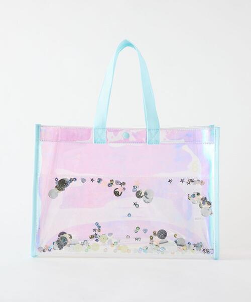 green label relaxing（グリーンレーベルリラクシング）の「GLR プールバッグ スパンコール（トートバッグ・キッズ・ライトブルー/ライトピンク・FREE）」の13枚目の写真