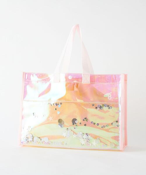 green label relaxing（グリーンレーベルリラクシング）の「GLR プールバッグ スパンコール（トートバッグ・キッズ・ライトブルー/ライトピンク・FREE）」の11枚目の写真