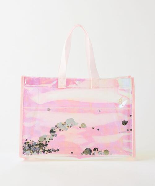 green label relaxing（グリーンレーベルリラクシング）の「GLR プールバッグ スパンコール（トートバッグ・キッズ・ライトブルー/ライトピンク・FREE）」の7枚目の写真