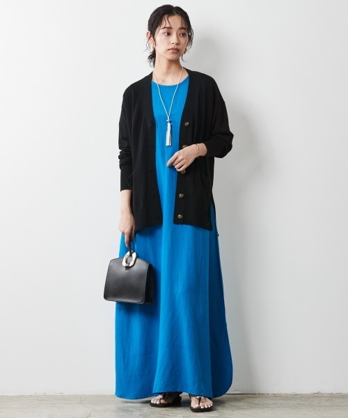 CHIC STYLE(シックスタイル)の「【販売終了】<大きいサイズ>レーヨン麻2WAYフレンチスリーブマキシワンピース シックスタイル(ワンピース・レディース・ブラック/ブルー/グリーン・L/LL/3L/4L/5L)」の10枚目の写真