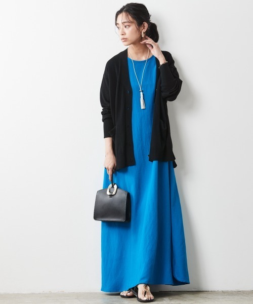 CHIC STYLE(シックスタイル)の「【販売終了】<大きいサイズ>レーヨン麻2WAYフレンチスリーブマキシワンピース シックスタイル(ワンピース・レディース・ブラック/ブルー/グリーン・L/LL/3L/4L/5L)」の19枚目の写真