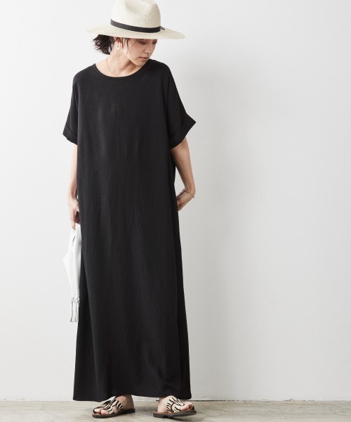 CHIC STYLE(シックスタイル)の「【販売終了】<大きいサイズ>レーヨン麻2WAYフレンチスリーブマキシワンピース シックスタイル(ワンピース・レディース・ブラック/ブルー/グリーン・L/LL/3L/4L/5L)」の15枚目の写真