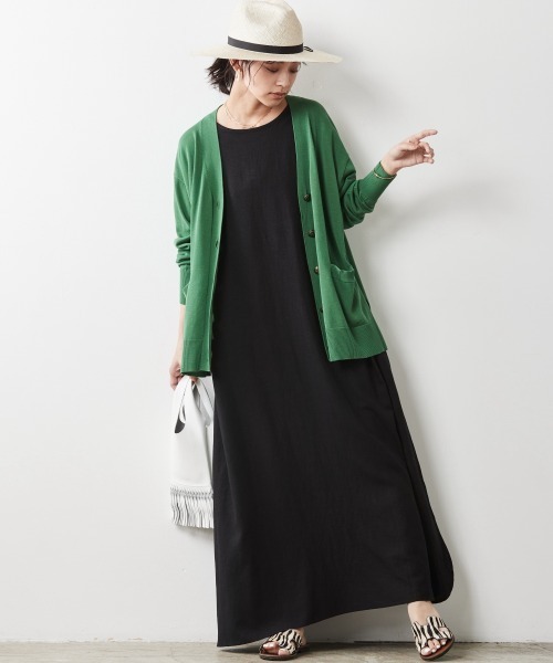 CHIC STYLE(シックスタイル)の「【販売終了】<大きいサイズ>レーヨン麻2WAYフレンチスリーブマキシワンピース シックスタイル(ワンピース・レディース・ブラック/ブルー/グリーン・L/LL/3L/4L/5L)」の17枚目の写真